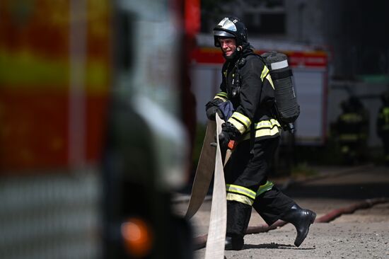 Russia Industrial Area Fire