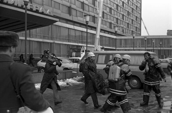 Fire at Hotel Leningrad