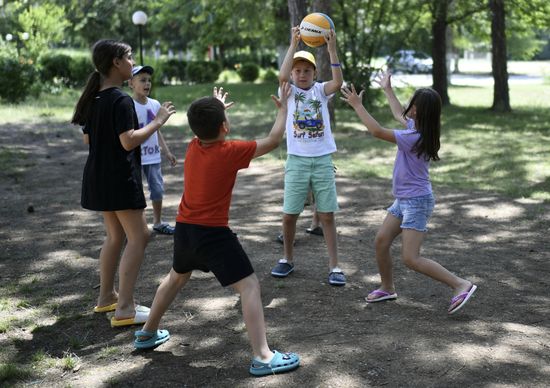 Russia LPR Crimea Children Leisure