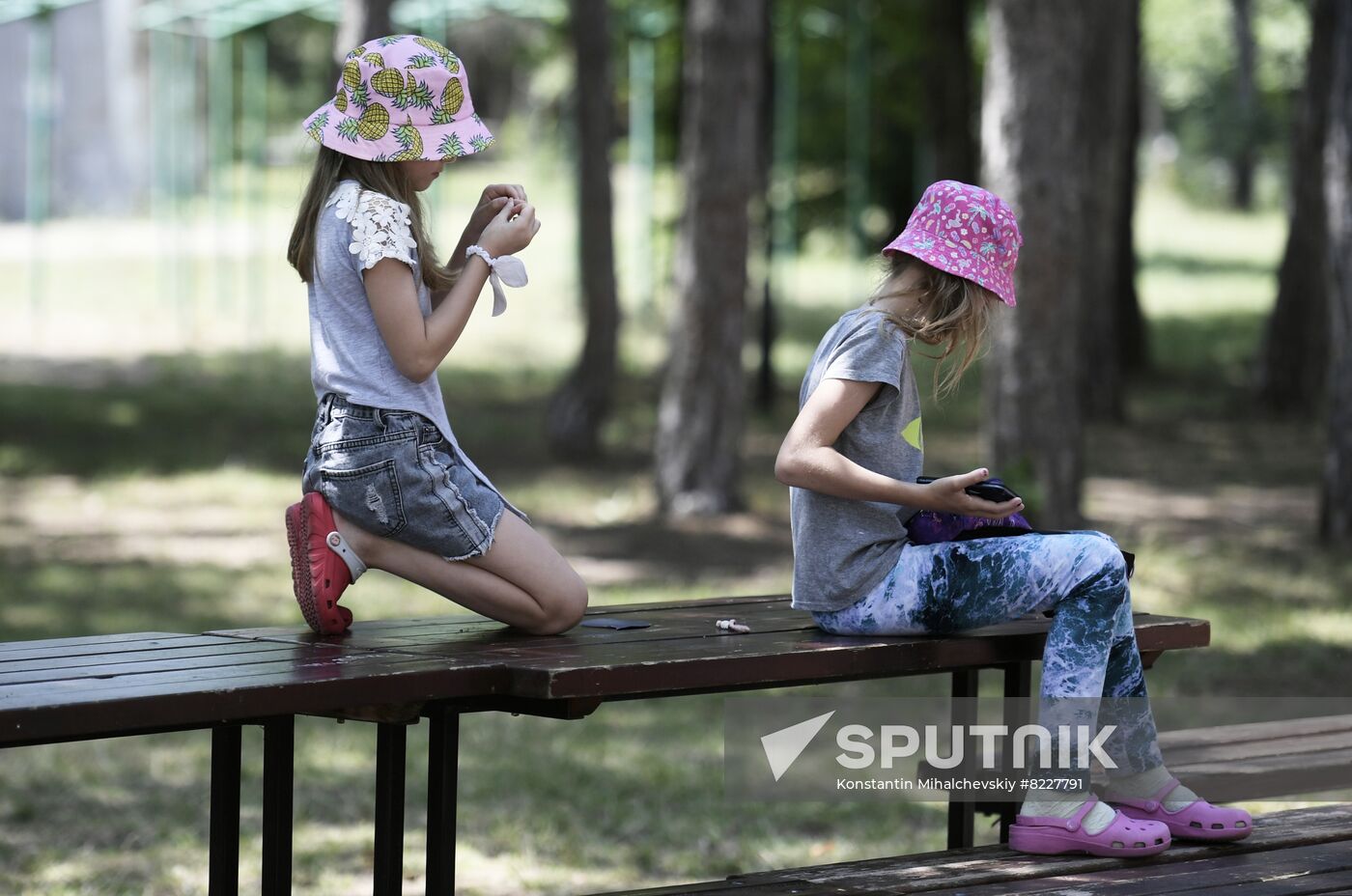 Russia LPR Crimea Children Leisure