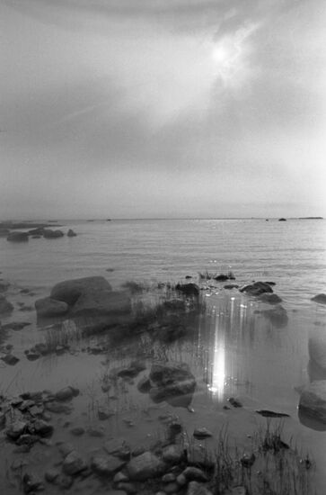 Projected flood protection dam in Leningrad
