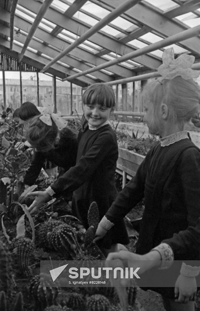 Schoolchildren from Almaty