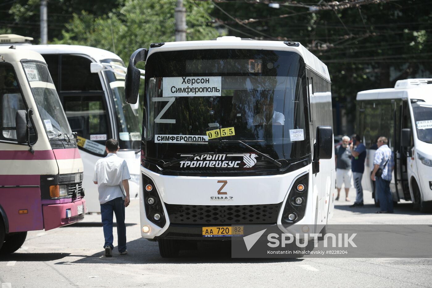 Russia Ukraine Bus Traffic