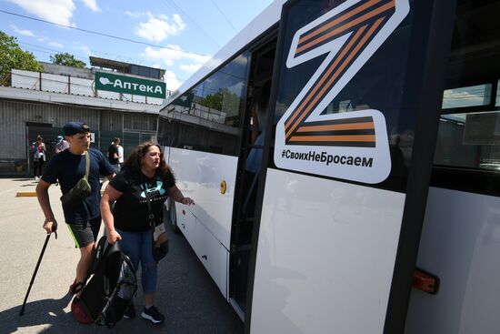 Russia Ukraine Bus Traffic