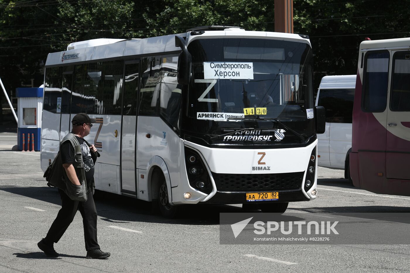 Russia Ukraine Bus Traffic