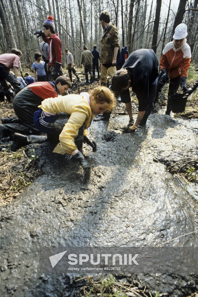 Search expedition in Myasnoi Bor village
