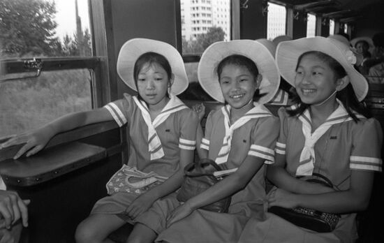 Young Japanese ballerinas in Khabarovsk