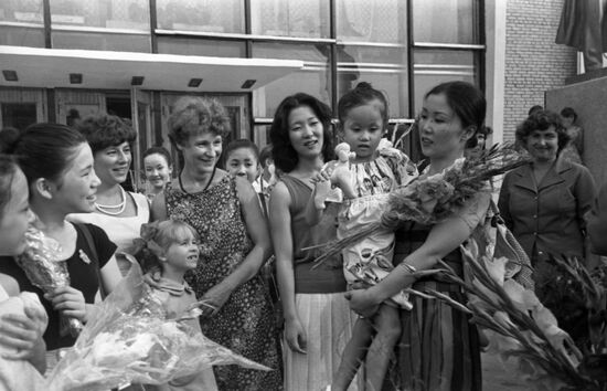 Young Japanese ballerinas in Khabarovsk