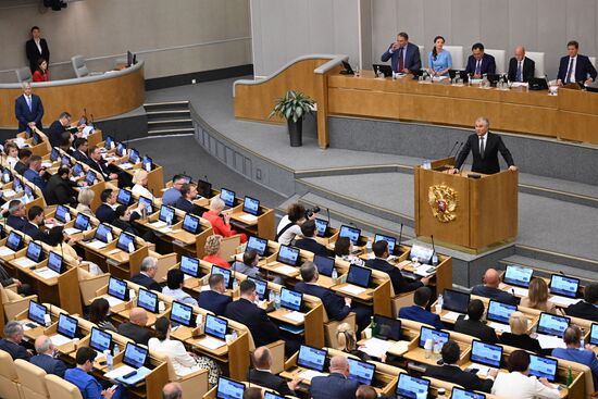 Russia Parliament Closing Spring Session