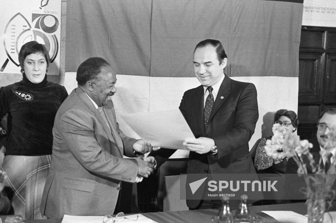 Secretary General of African National Congress Alfred Nzo visits USSR