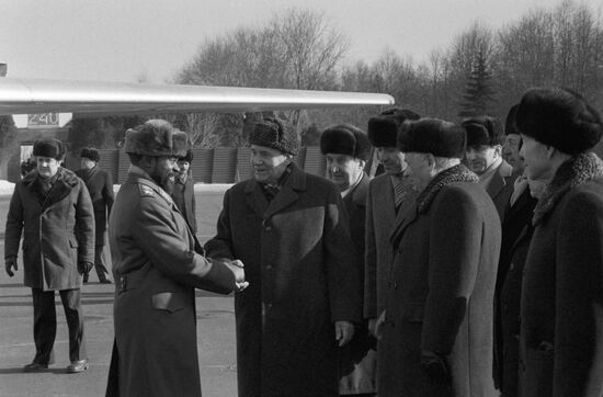 President of People's Republic of Mozambique Samora Machel visits USSR