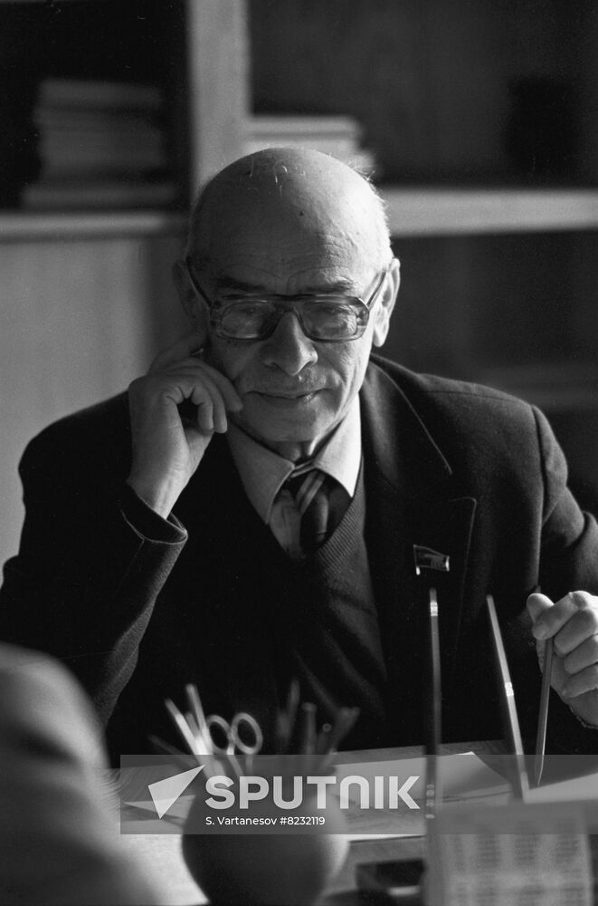 Soviet astronomer Yevgeny Kharadze