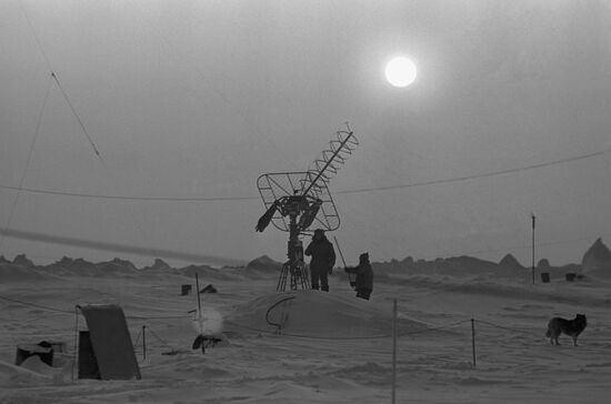 Polar weather station on Zhokhov Island