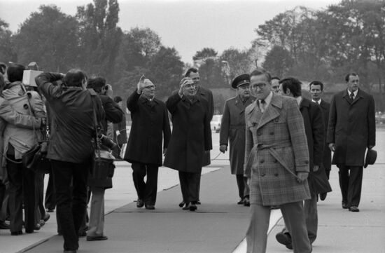 Leonid Brezhnev visits German Democratic Republic