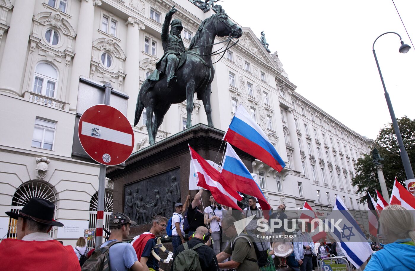 Austria Ukraine Financial Support Protest