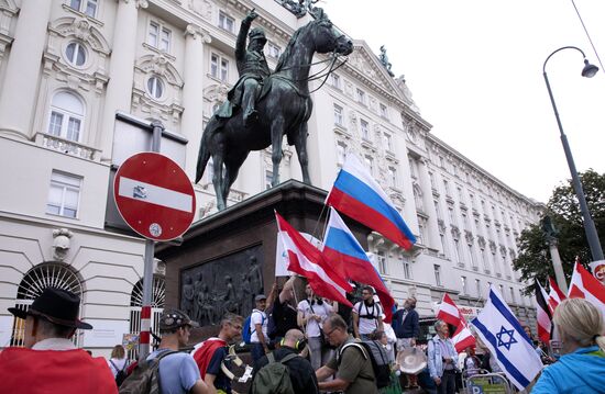 Austria Ukraine Financial Support Protest