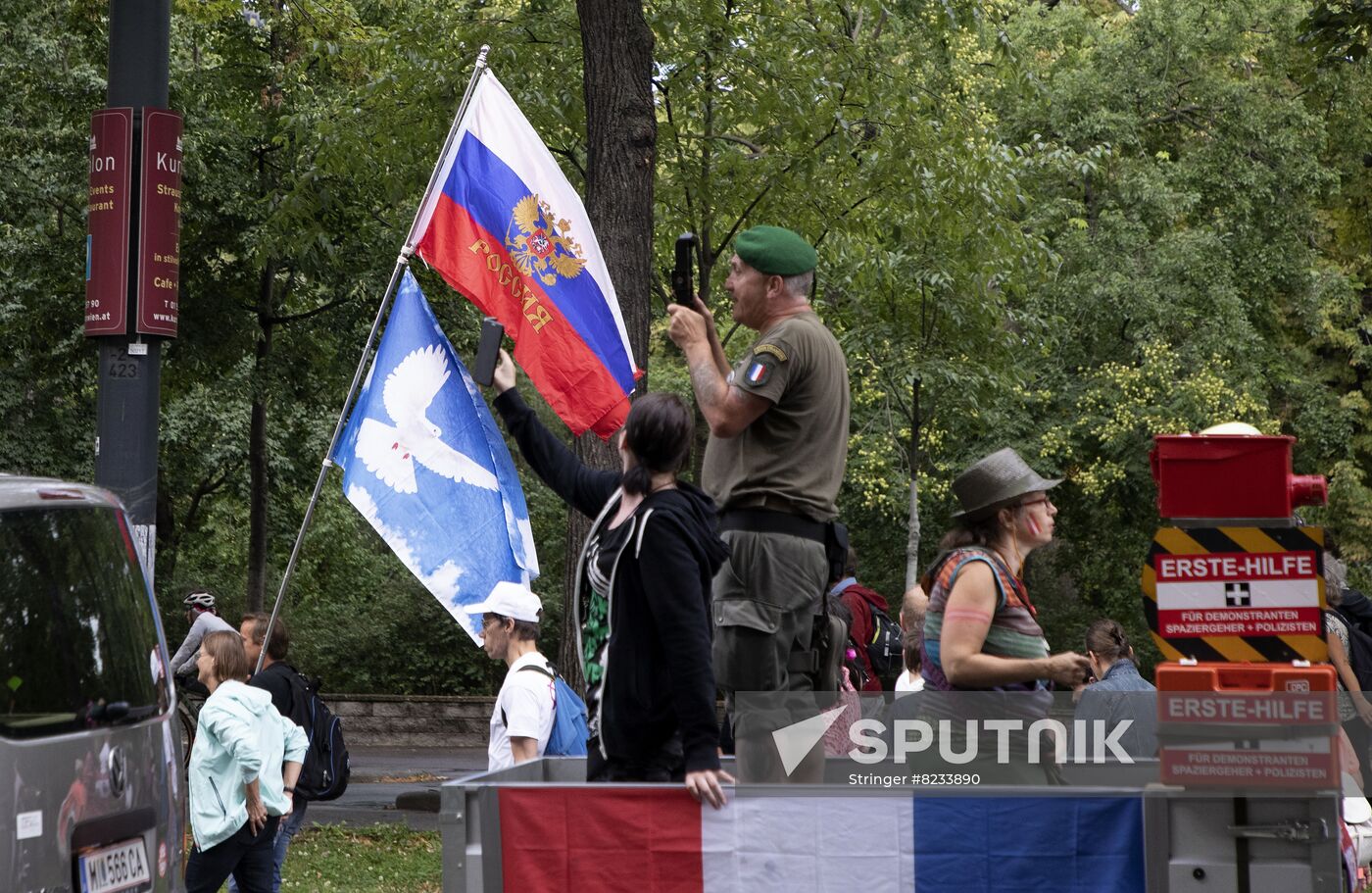 Austria Ukraine Financial Support Protest