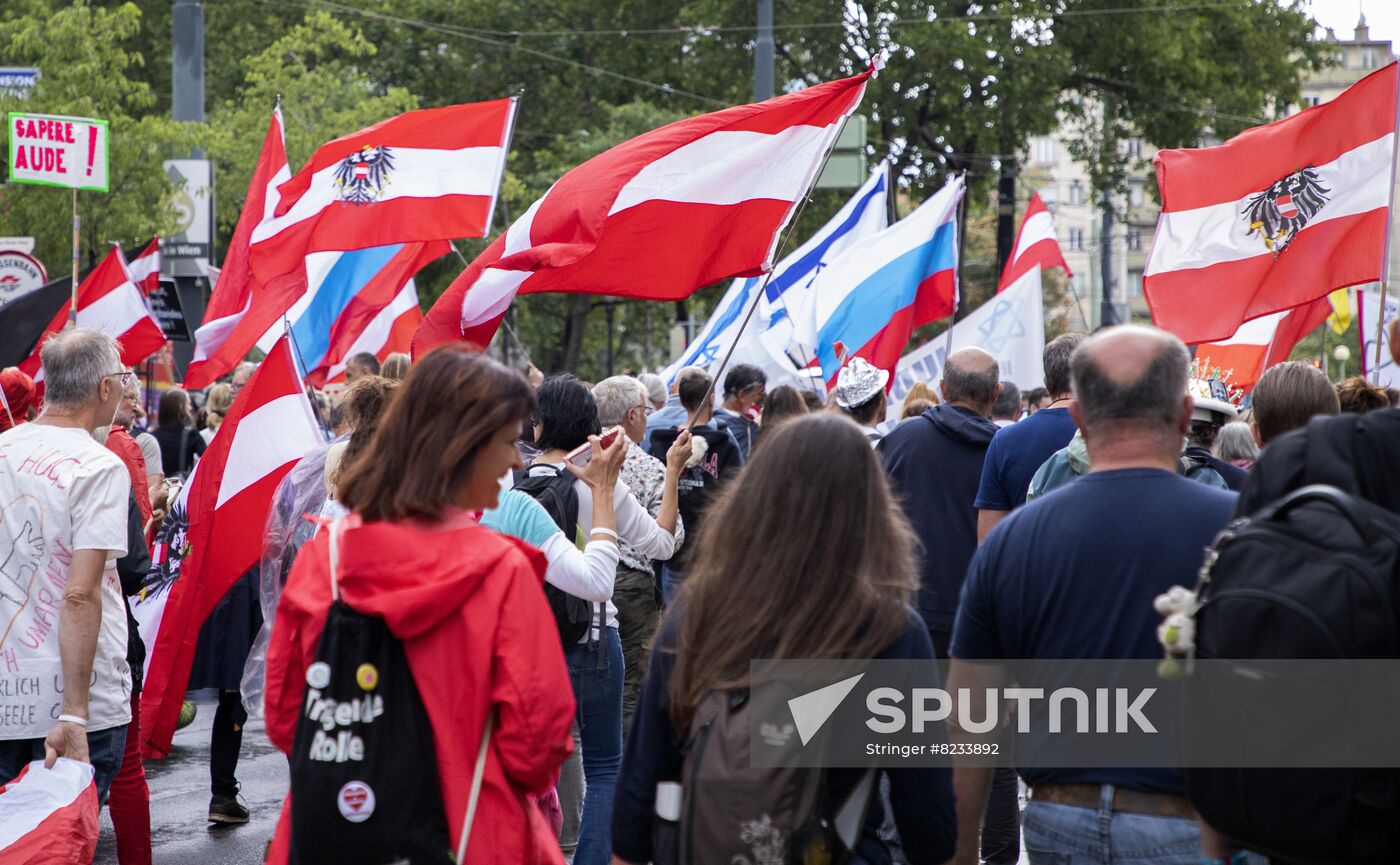 Austria Ukraine Financial Support Protest