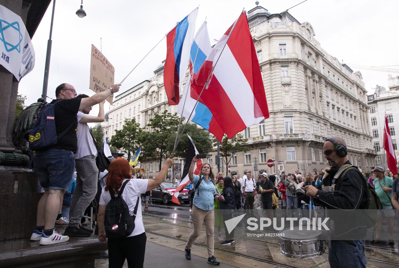 Austria Ukraine Financial Support Protest