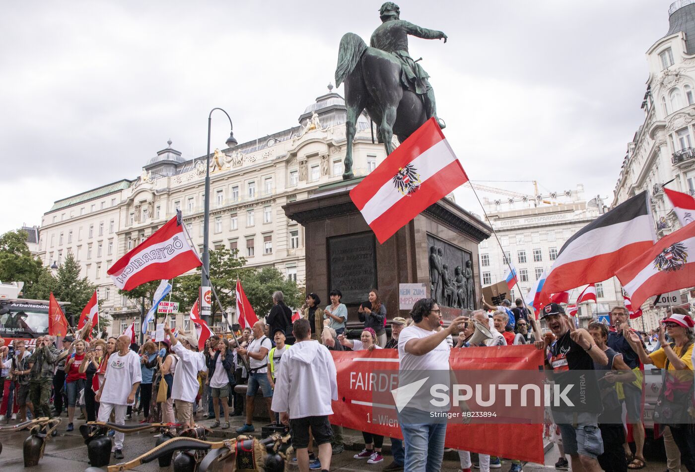 Austria Ukraine Financial Support Protest