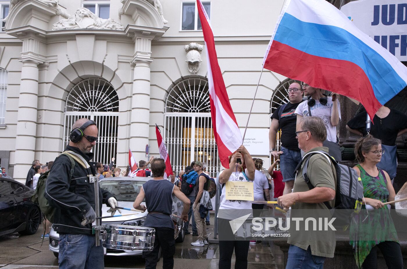 Austria Ukraine Financial Support Protest