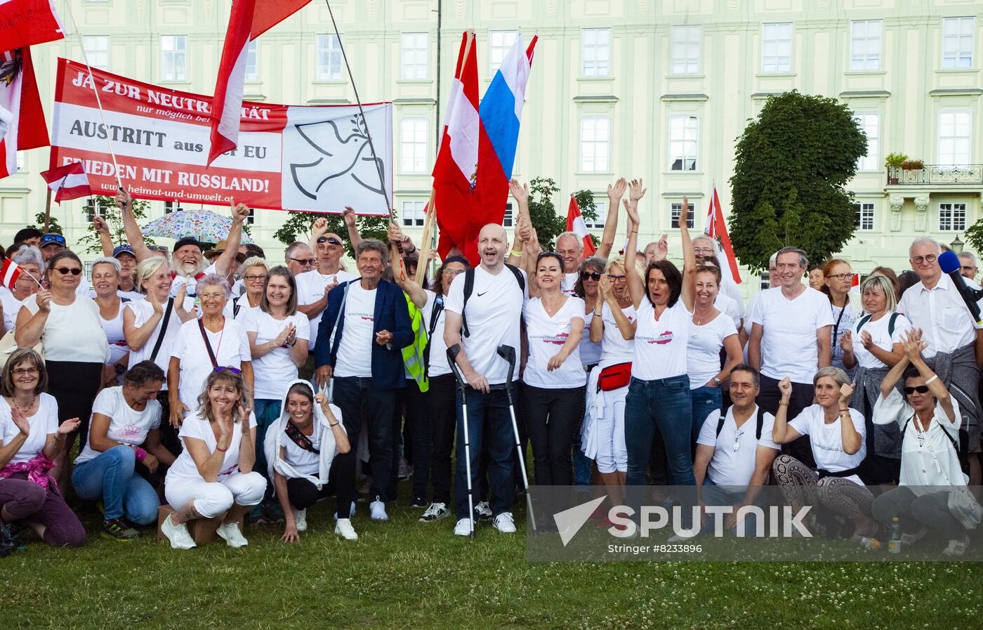 Austria Ukraine Financial Support Protest