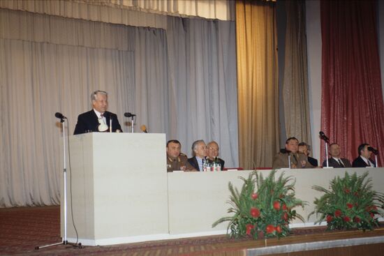 RSFSR President Boris Yeltsin visits Germany