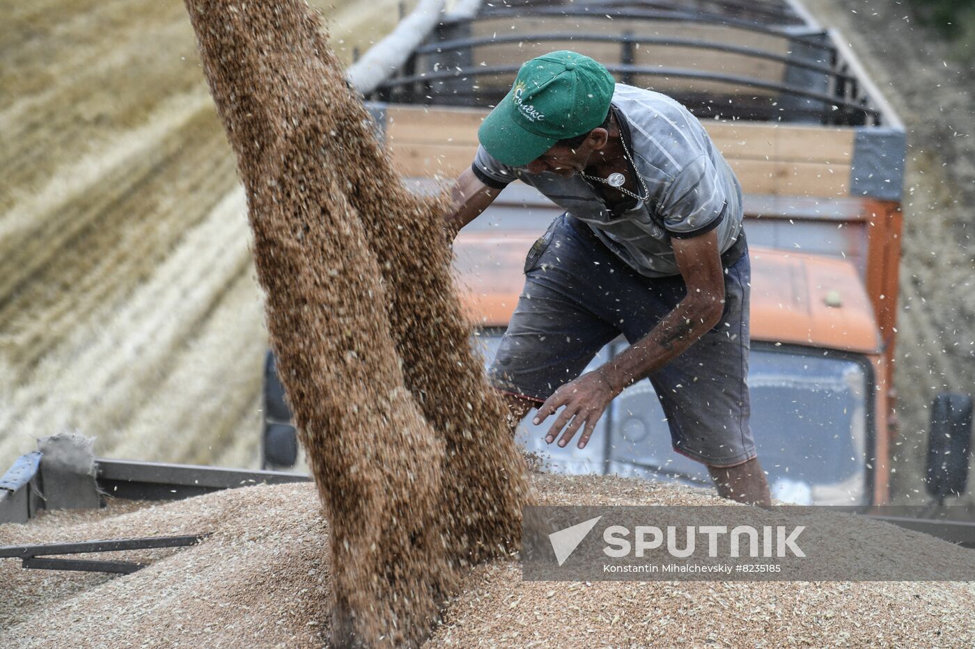 Russia Crimea Agriculture Wheat Harvesting