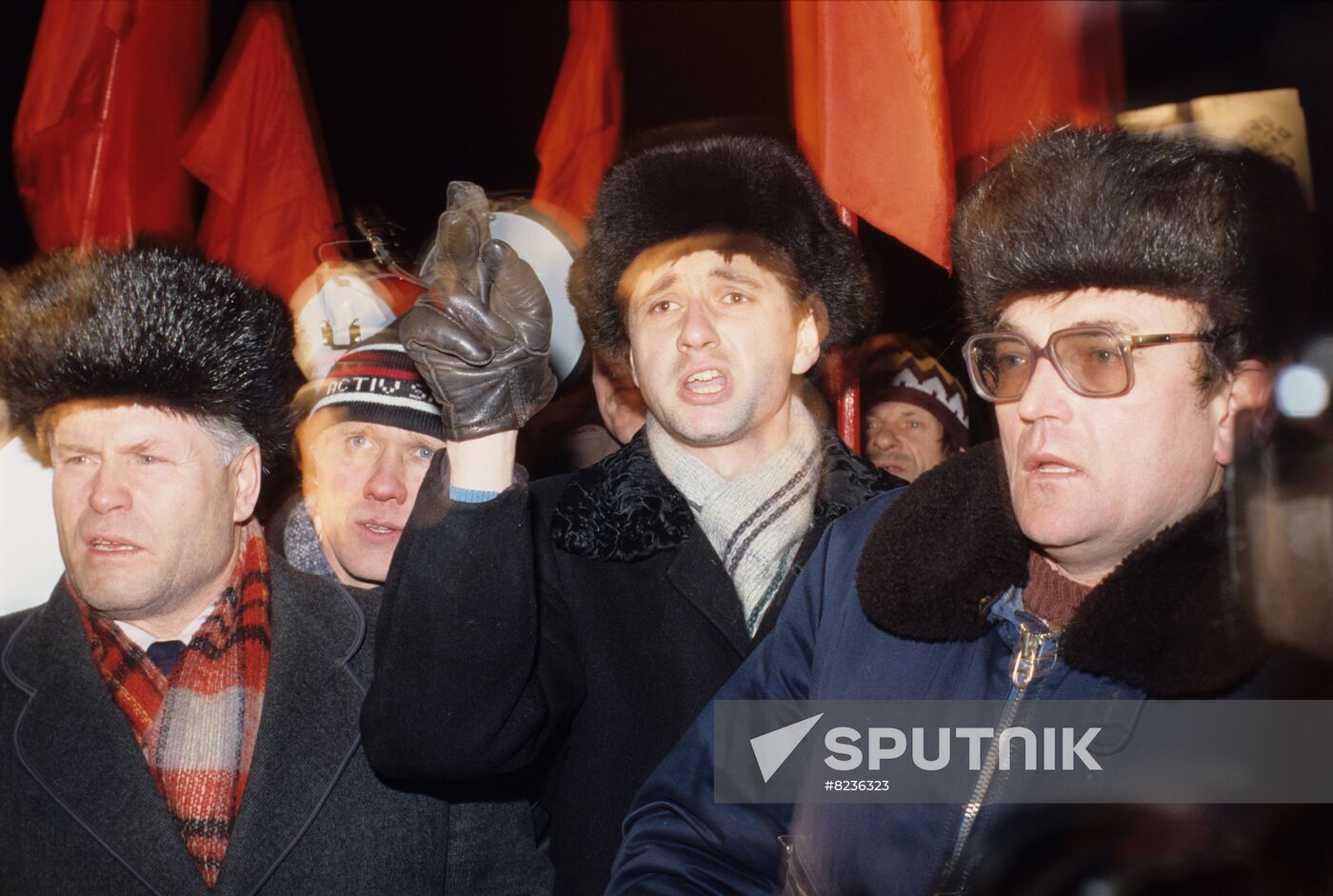Rally in support of integral Soviet Union on Manezhnaya Square