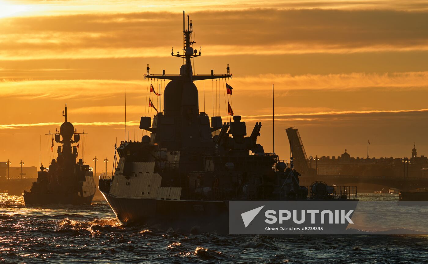 Russia Navy Day Parade Rehearsal