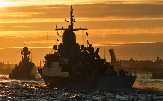 Russia Navy Day Parade Rehearsal