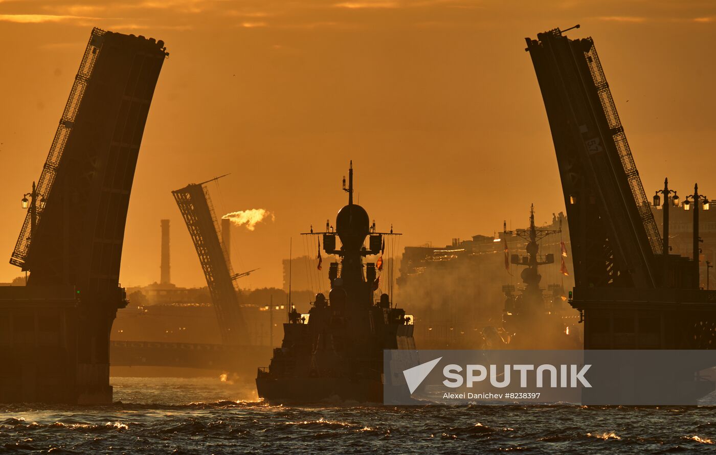 Russia Navy Day Parade Rehearsal