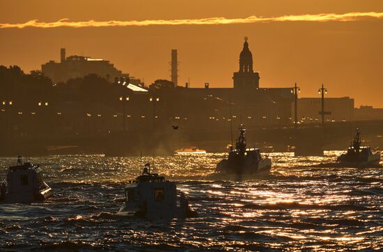 Russia Navy Day Parade Rehearsal