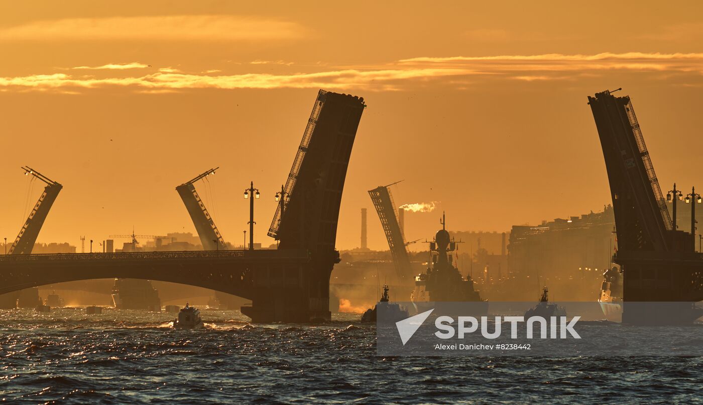 Russia Navy Day Parade Rehearsal