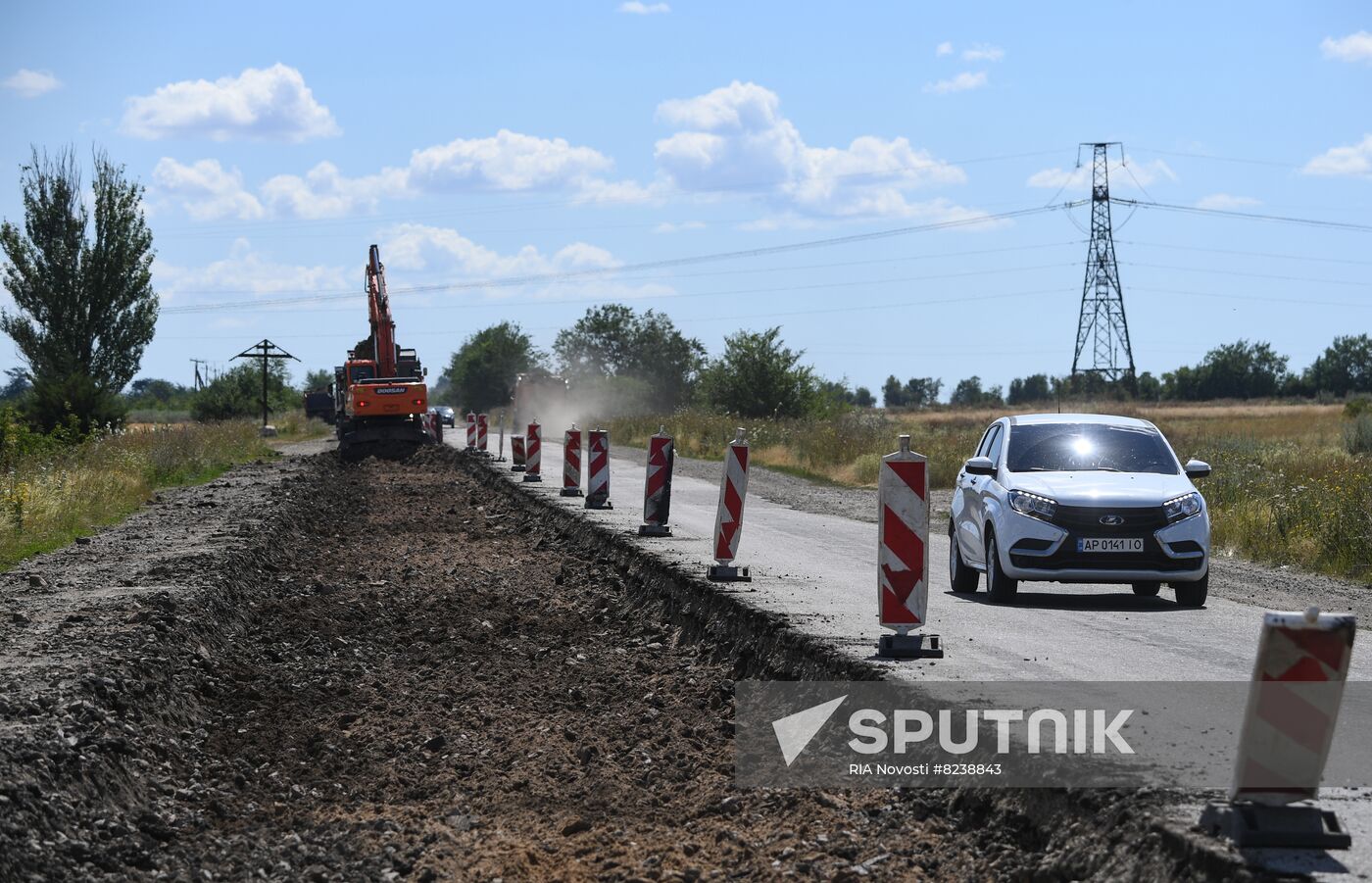 Ukraine Russia Military Operation Road Repair