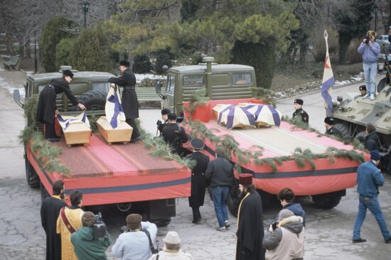 Reinterring remains of admirals of Russian Navy