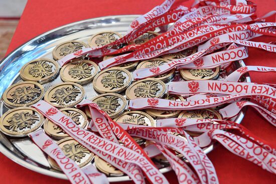 Russia Ice Hockey Gagarin Cup Winner Honoring