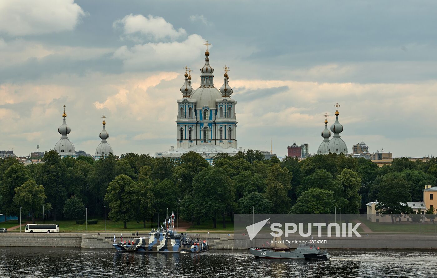 Russia Navy Day Parade Rehearsal