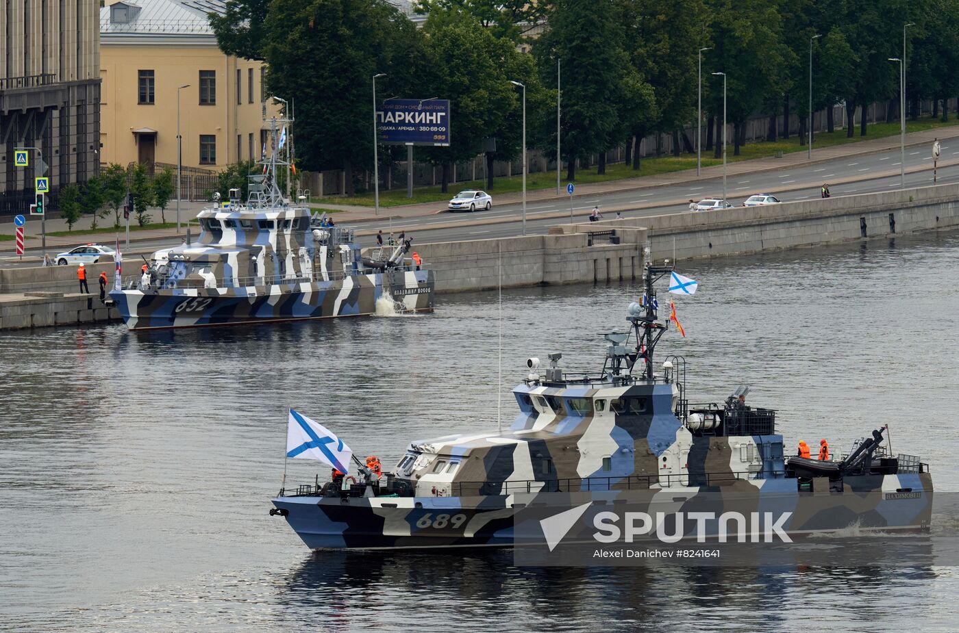 Russia Navy Day Parade Rehearsal