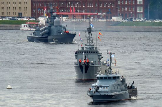 Russia Navy Day Parade Rehearsal
