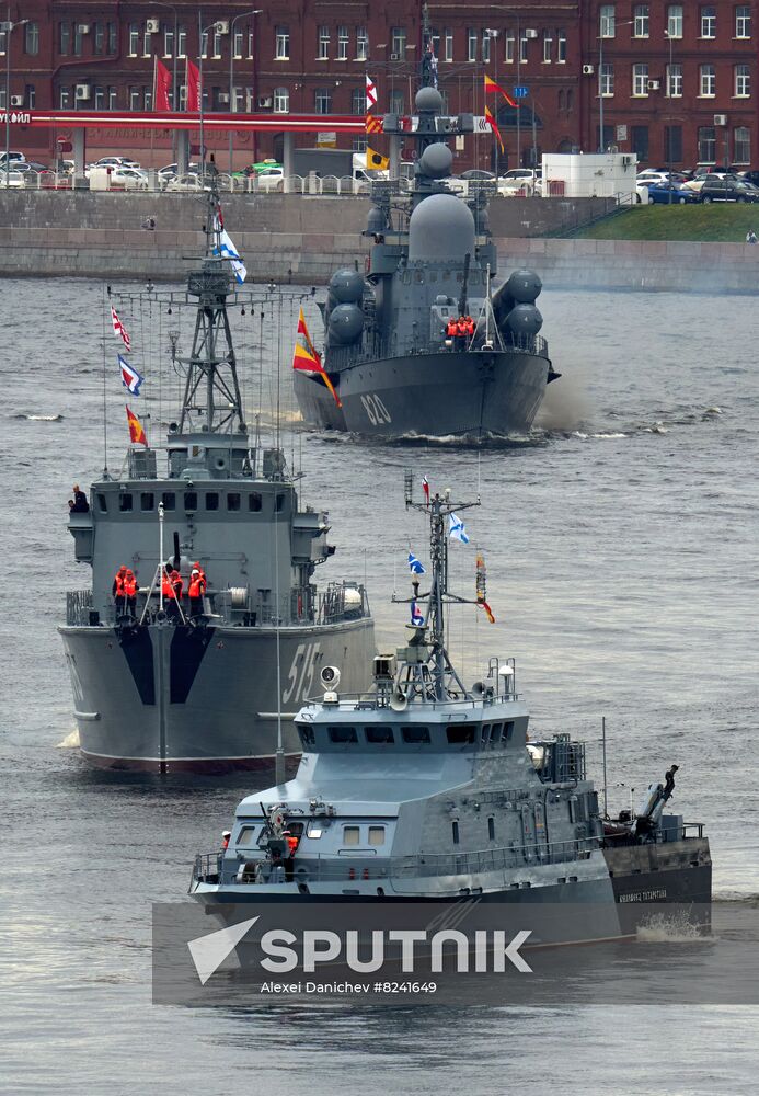 Russia Navy Day Parade Rehearsal