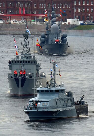 Russia Navy Day Parade Rehearsal