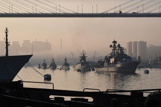 Russia Navy Day Preparations