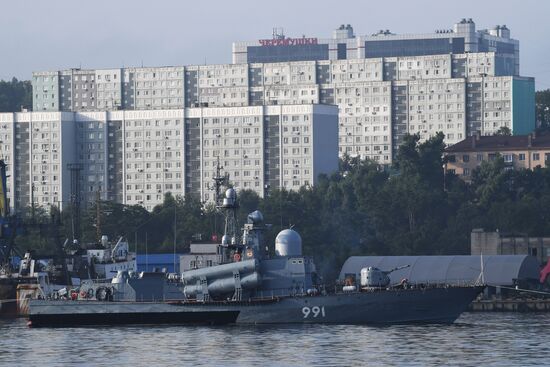 Russia Navy Day Preparations