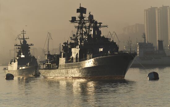 Russia Navy Day Preparations