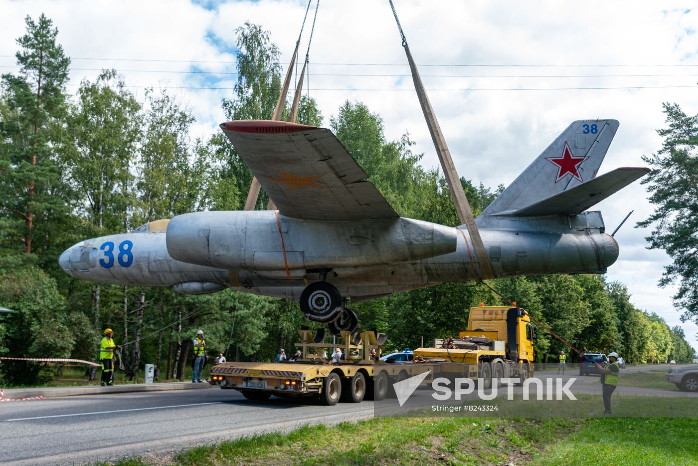 Latvia Soviet Pilots Monument Dismantling