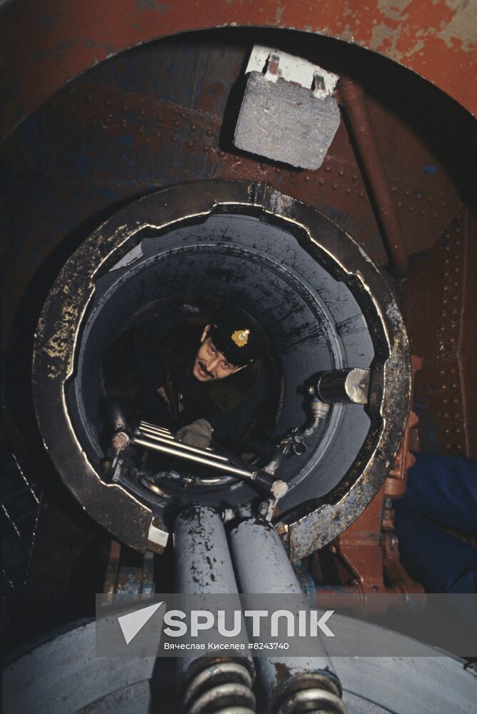 Russian Northern Navy base of nuclear submarines