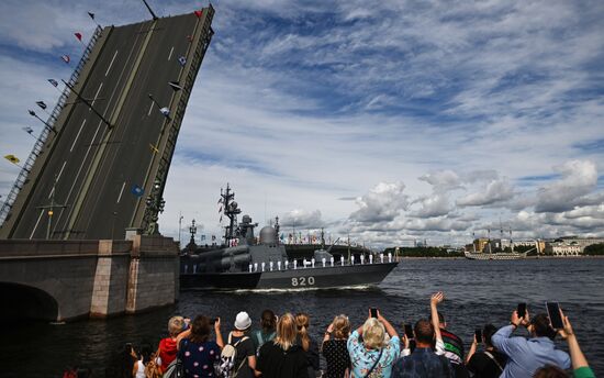 Russia Navy Day Rehearsal