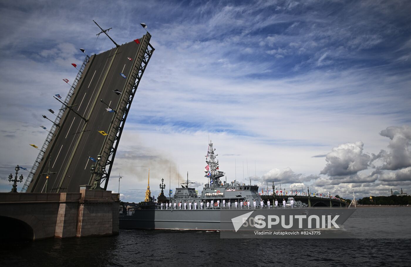 Russia Navy Day Rehearsal