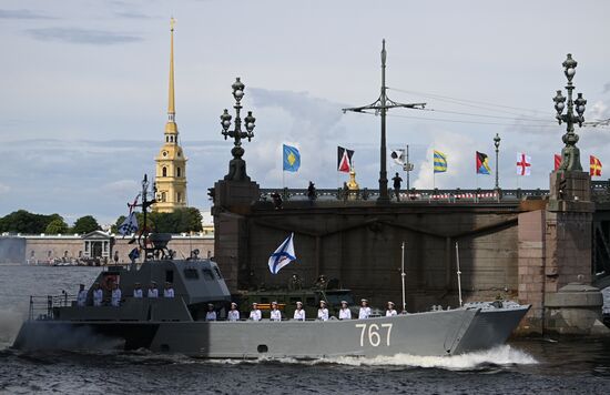 Russia Navy Day Rehearsal